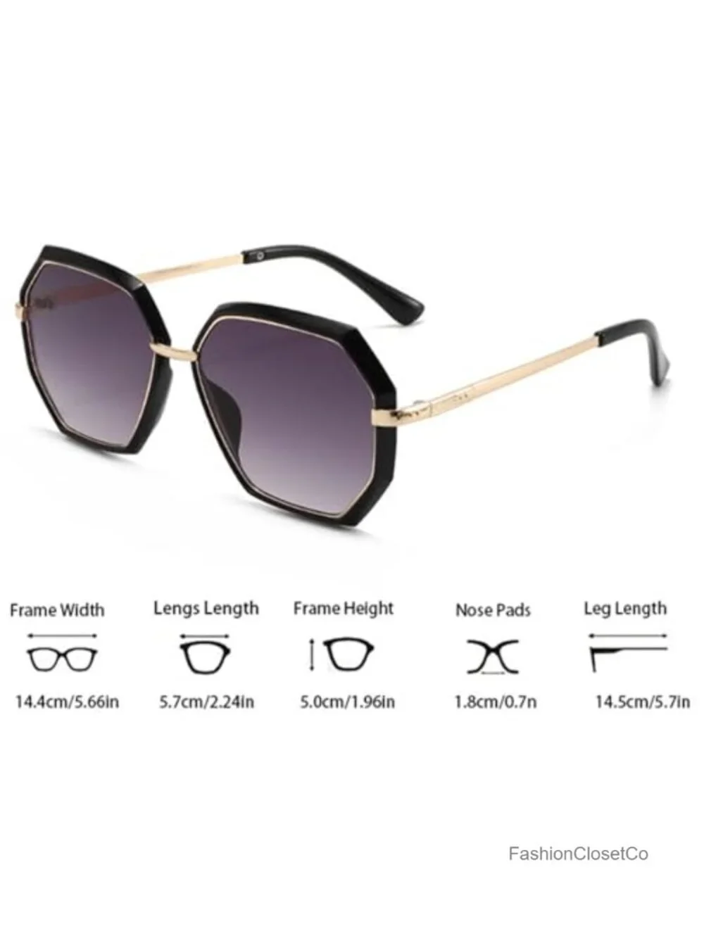 Oversized Pilot Sunglasses for Women UV Protection Lightweight Square Frame